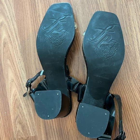 Free People Black Synthetic Transparent Sandals With Heels Size 40 - Picture 12 of 16